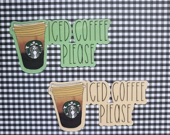 Starbucks Sticker | Iced Coffee Sticker | Coffee Sticker | Starbucks Coffee Sticker