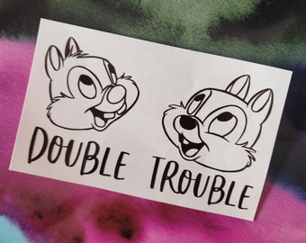 Chip e Dale Double Trouble Decal / Chip e Dale Decal / Chip 'n Dale Decal