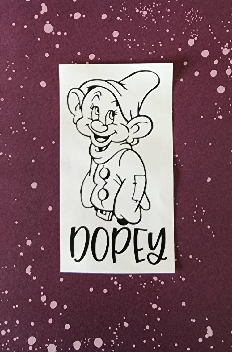 Dopey Dwarf Decal / Seven Dwarfs Decal / Snow White Decal - Etsy