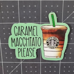 Starbucks Sticker | Caramel Macchiato Sticker | Coffee Sticker | Starbucks Coffee Sticker | Iced Coffee Sticker