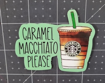 Starbucks Sticker | Caramel Macchiato Sticker | Coffee Sticker | Starbucks Coffee Sticker | Iced Coffee Sticker