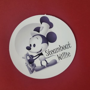Steamboat Willie Sticker | Steamboat Willie Mickey Mouse Sticker | Old Fashion Mickey Mouse Sticker