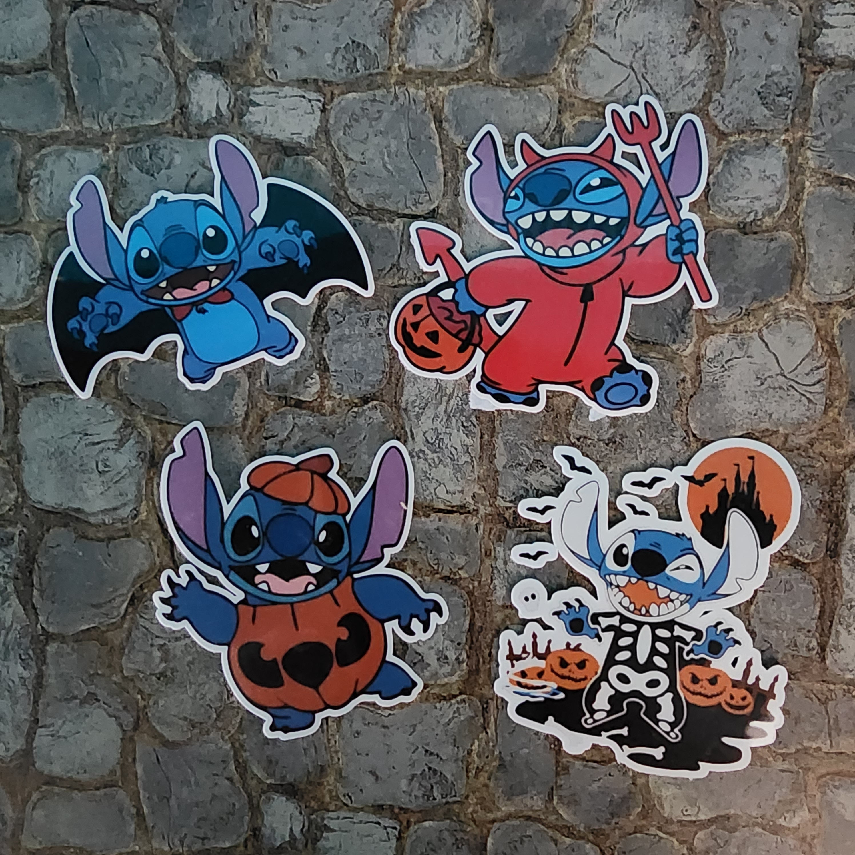 Stitch Vinyl Stickers, Stitch Halloween Stickers, Stitch Sticker, Disney  Sticker, Halloween Sticker 