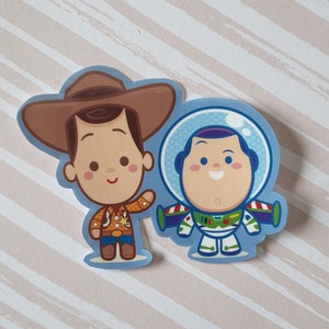 Cute Woody and Buzz Sticker | Buzz and Woody Sticker | Kawaii Disney Sticker