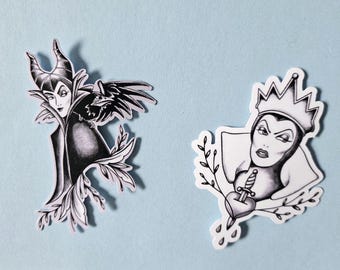 Pegatina de la Reina Malvada / Pegatina de Maléfica / Pegatinas de Villanos de Disney