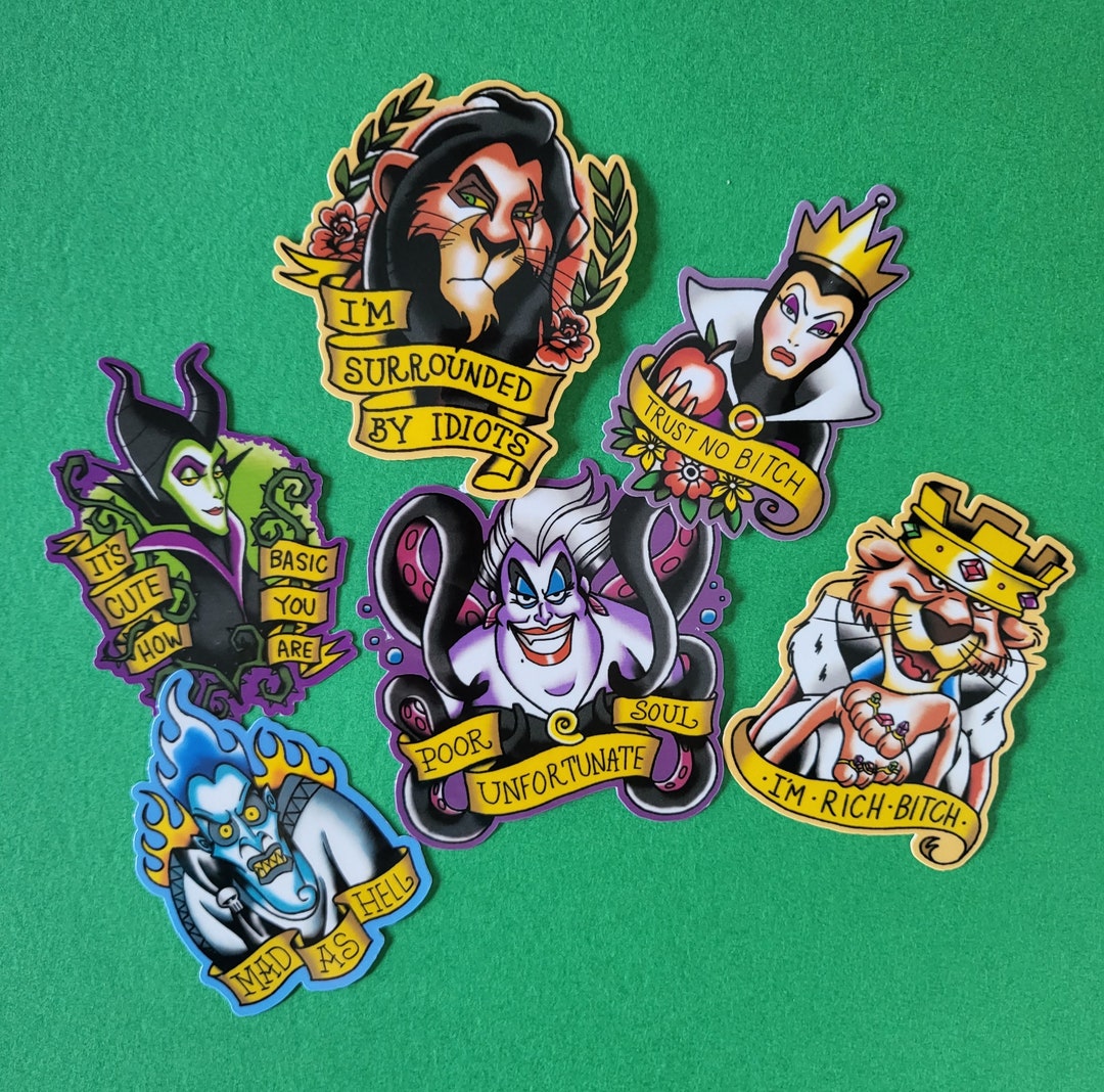 Disney Villains Stickers Disney Villains With Sayings Stickers Scar