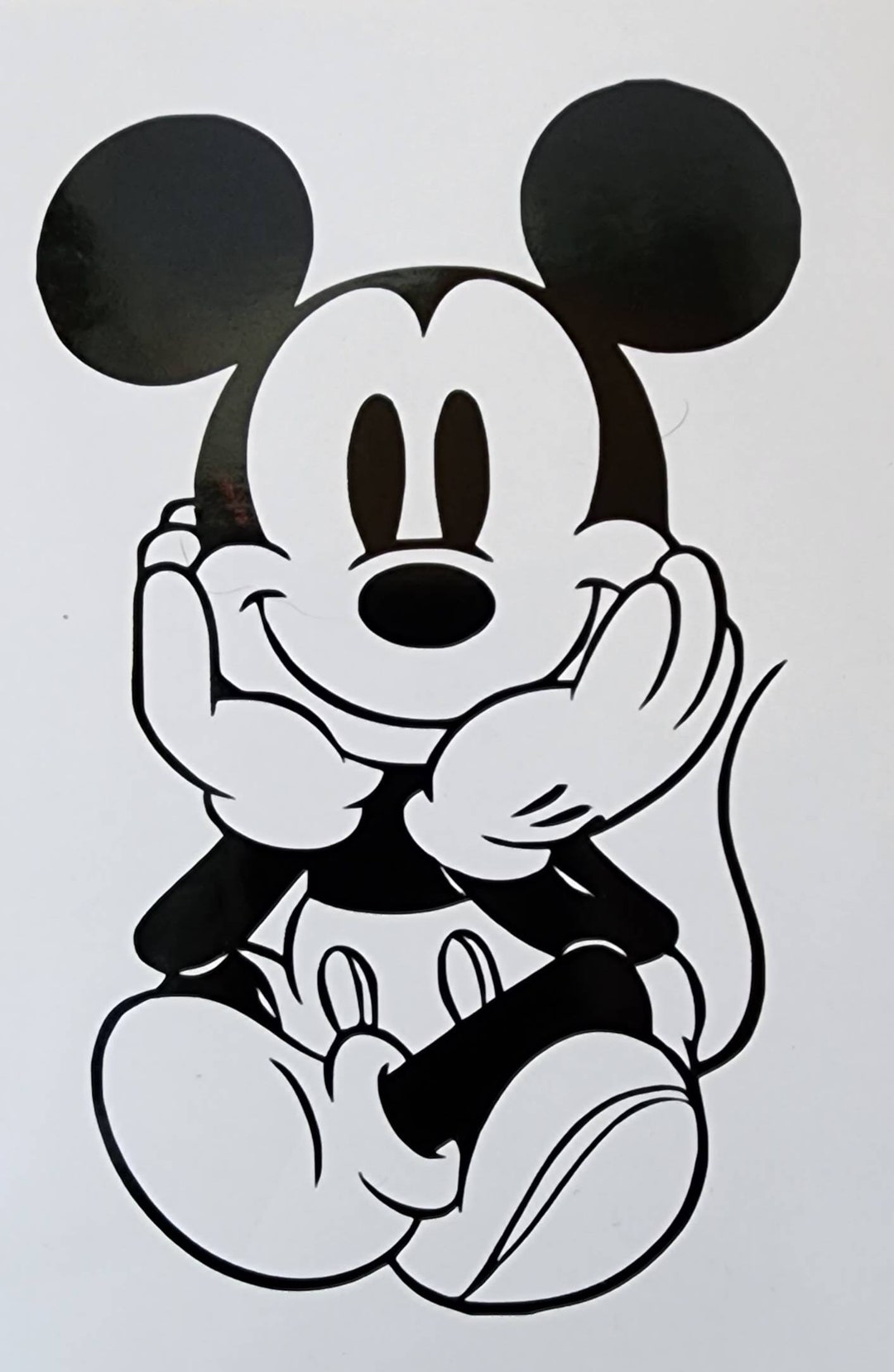 Mickey Mouse Decal / Sitting Mickey Mouse Decal Etsy