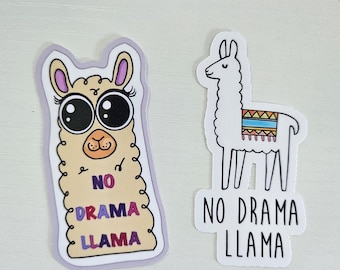 Pegatinas de llama sin drama / Pegatinas de llama / Pegatinas de llama lindas