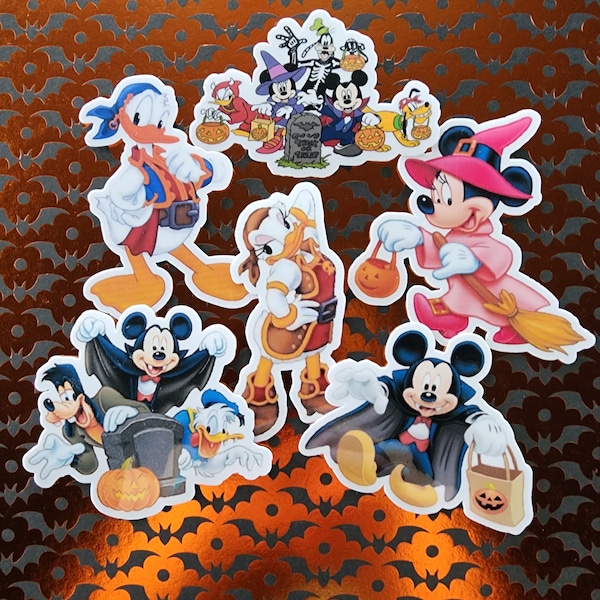 Mickey Halloween Sticker/Minnie Halloween Sticker/Daisy Halloween Sticker/Donald Halloween Sticker/Mickey Friends Sticker/Halloween Stickers