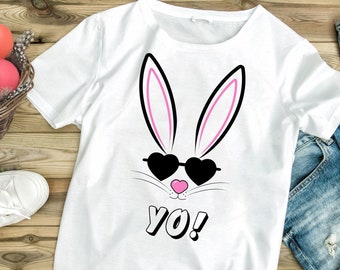 Funny Easter Bunny SVG | Hip Hop Girl Bunny with Sunglasses (Digital Download)