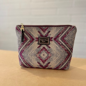 Bolsa Chloe Classic em roxo - bolsa de maquiagem, bolsa de cosméticos, bolsa com zíper rosa fúcsia, bolsa ocidental, presente exclusivo para mulheres e mulheres, maquiagem b