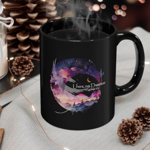 Fly with The Thirteen Throne of Glass 11oz Black Mug, Sarah J Maas fans, "From now, until the Darkness claims us" office/home mug