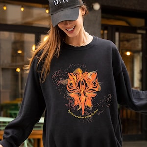 Sudadera Lehabah Crescent City / El amigo duende de fuego coqueto y enérgico de Bryce Quinlan / Cuello redondo literario de Crescent City de Sarah J Maas