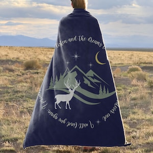 Maasverse Blanket Velveteen or Sherpa Blanket, Throne of Glass ACOTAR and Crescent City all together with fav quotes from Sarah J Maas