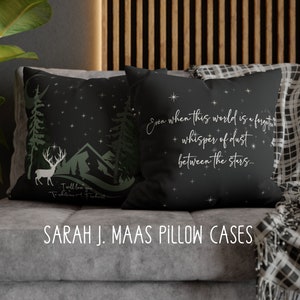 Whisper of Dust Throne of Glass Pillow CASE | Rowan & Aelin Quote | Sarah J Maas Bookish Home Decor | Romantic Fantasy Gift