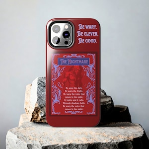 Nightmare Card One Dark Window Capas resistentes para iPhone/Samsung, seja cauteloso, seja inteligente, seja bom Cartão Providence do romance sombrio de Rachel Gillig
