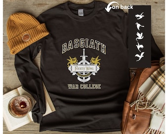 Långärmad tröja med ryttarkvadrat från fjärde vingen, från Basgiath War Colleges ryttarkvadrat, från Rebecca Yarros fjärde vinge!