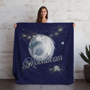 Moonbeam When the Moon Hatched Velveteen or Sherpa Blanket, Kaan&#39;s sweet name for Raeve with dragon moons from Sarah A. Parker romantasy