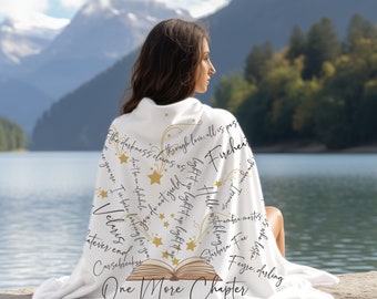 Maasverse Special Velveteen or Black Sherpa Fleece Blanket, favorite quotes from Sarah J Maas' epics Throne of Glass ACOTAR & Crescent City