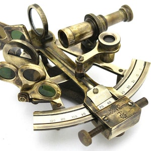 Brass Nautical Sextant – Vintage Maritime Navigation Instrument for Home Decor & Gifts