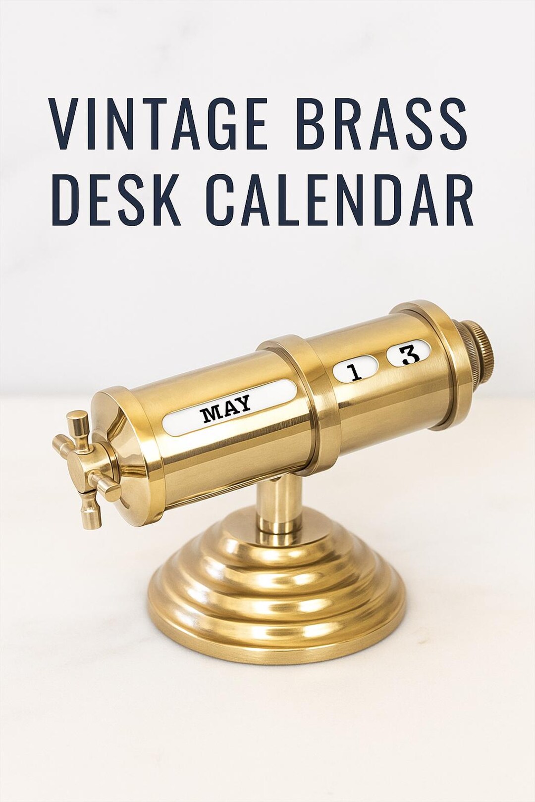 アンティーク調真鍮製パーペチュアルデスクトップカレンダー