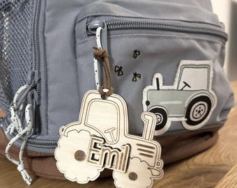 Personalisierter Trecker | Anhänger | Rucksack | Kindergarten | Schule