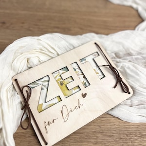 Voucher time for us, give away time, voucher idea, gift idea, time together, voucher wood