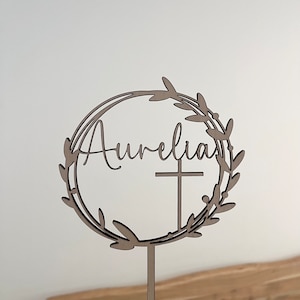 Cake Topper Communion | Baptism | birthday | Cake plug baptism | Cake decoration wood | Cake topper | personalized