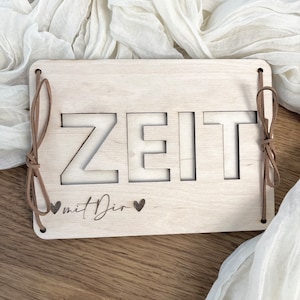 Give the gift of time together, give the gift of time, time with you, gift idea, time together, voucher made of wood