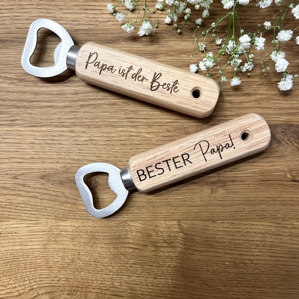 Gravierter Flaschenöffner | Bieröffner | personalisierter Flaschenöffner I Geschenk Papa I Vatertag