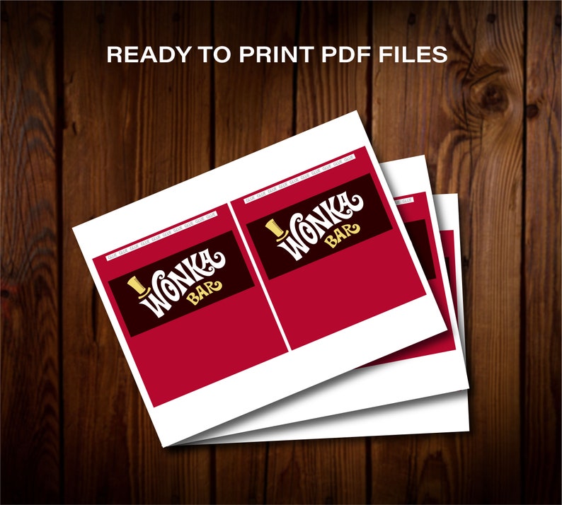 Editable Wonka Chocolate Bar Wrapper Printable Template Willy Wonka Editable Wonka Chocolate Bar Wrapper Printable Template Willy Wonka