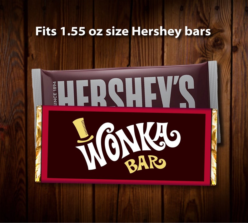 Editable Wonka Chocolate Bar Wrapper Printable Template Willy Wonka Editable Wonka Chocolate Bar Wrapper Printable Template Willy Wonka
