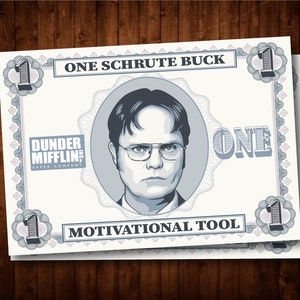 Printable Schrute Buck  - INSTANT Download - The Office Themed Birthday Party Decorations - Printables PDF PNG Dwight Schrute Buck