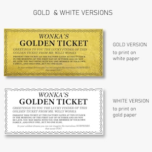 Editable Golden Ticket Printable Template Willy Wonka Party Supplies Wonka Bar Wrapper Included Fits Hershey XL 4.4oz image 5