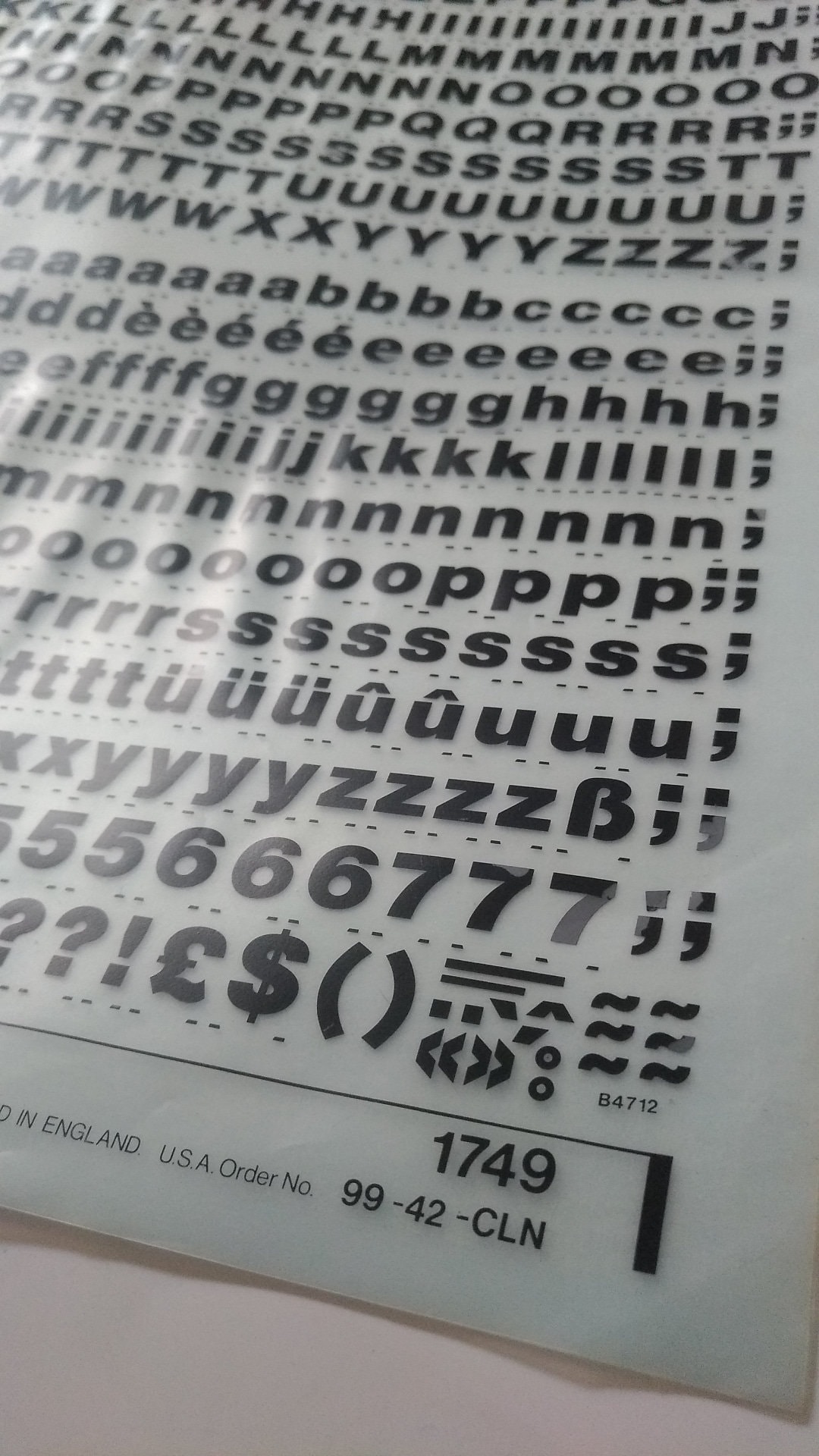 Letraset 1749 Helvetica Bold 36pt Letters Vintage Transfers - Etsy