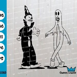 Coco the Clown Ghost Dancing Sings Svg Png Dfx Eps Outline cut file Cricut Transparent Background clipart T shirt Design Coco Clown bundle