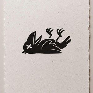 Dode vogel svg, grappige kraai png, donkere humor cartoon dxf, sarcastische dierlijke clipart, edgy zwarte vogel silhouet snijden print, vogel dode donkere humor