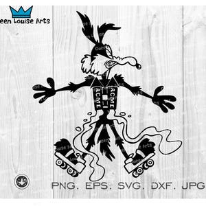 Wile e coyote svg, Coyote Wild Svg, Coyote Splat, Coyote svg,funny vinyl decal png silhouette dxf, cartoon digital download Cricut laser cut