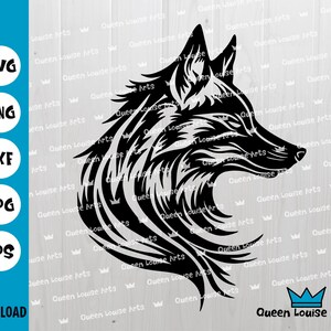 Fox svg, Fox Logo, wildlife, schattige vos svg, vos kop svg, dier, gesneden bestanden, svg bestanden, cricut, silhouet, print bestanden, vector Foxes Clip Art