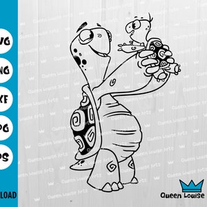 Schildkröte svg, Schildkröte Papa und Baby glückliche Familie svg, Schildkröten Liebe png dxf eps lustige Tiere dxf Sofortiger download Cricut Cut File Vinyl Clipart