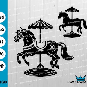 carousel svg cut files,carousel clipart,carousel horse svg,Fun go Round Horse SVG,dxf,png,carousel horse silhouette, cameo, Cricut Vinyl cut