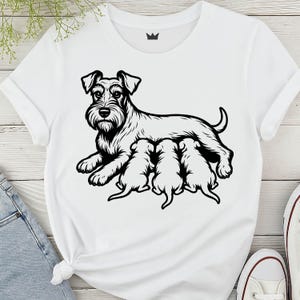 Schnauzer Dog Mom SVG PNG DXF, Puppy Clipart for Pet Lovers, Funny Schnauzer Design for Shirt Mug Poster Laser Cut, dog mom clipart,