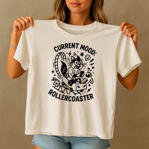 Rollercoaster love cat svg, aktualny nastrój chaos clipart png, zabawne emocje związek svg png, t shirt mental art design, laserowo wycinany plakat dxf