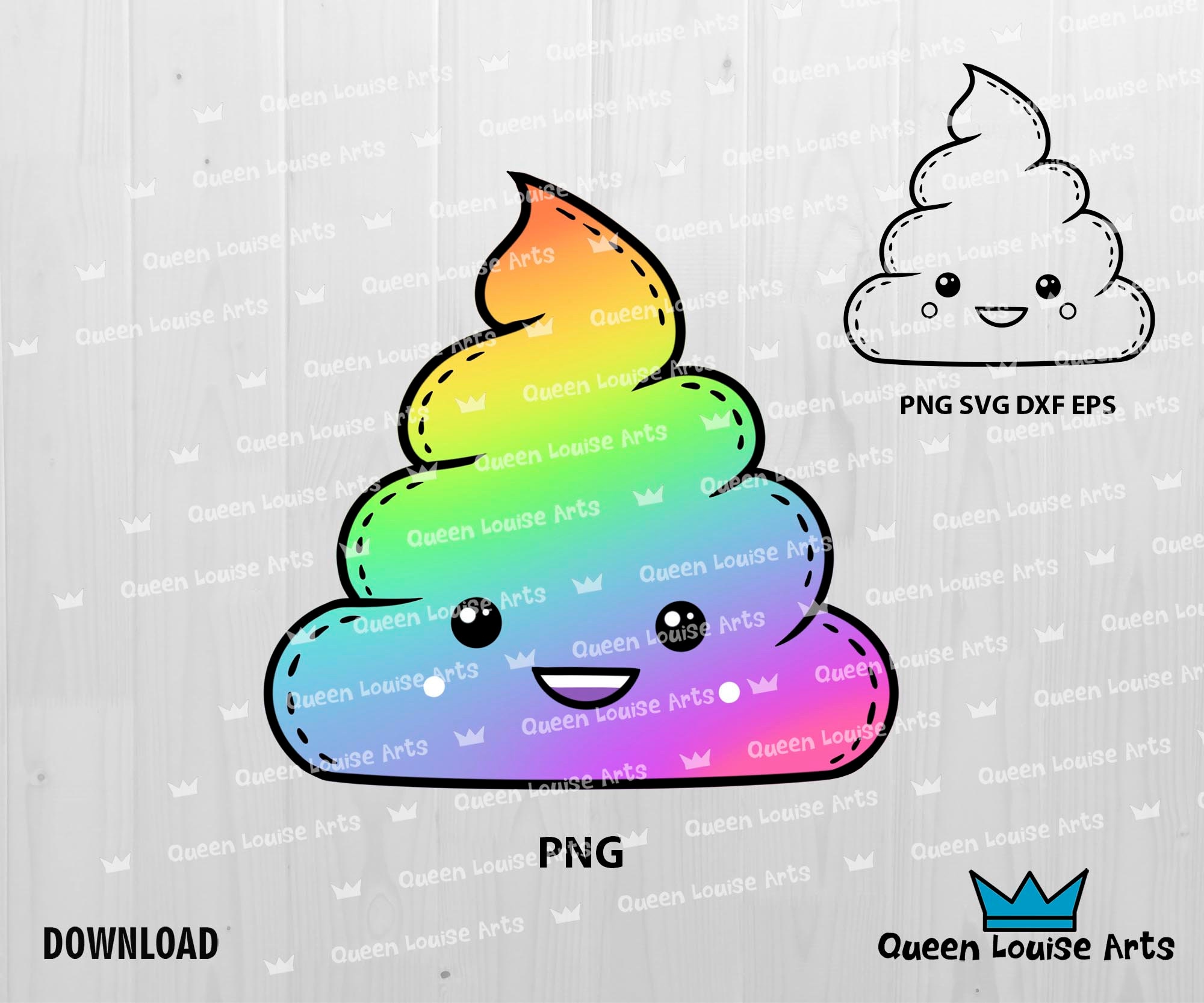 Poop svg Rainbow Unicorn Poop png Poop Emoji Svg Poop Etsy España