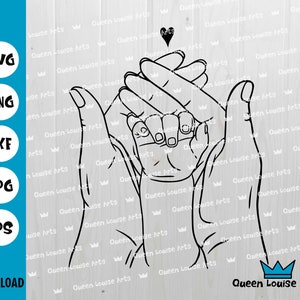 Manos de bebé y mamá Corazón Manos Plotter SVG DXF PNG Archivo Padre Cricut Amor Silueta Descargar Niño Clipart Familia Vinyl Cut File Papá bebé