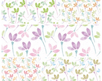 10 Watercolor floral patterns, seamless, printable,digital file, scrapbook, crafts, download