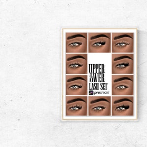 Eyelash Stamp Brushes for Procreate