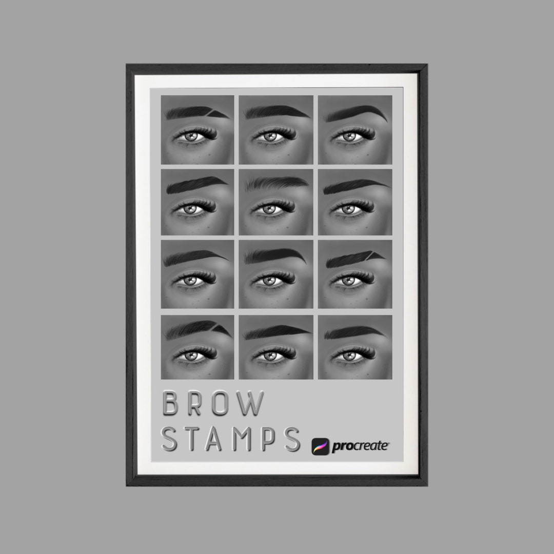 Brow Stamps for Procreate Etsy