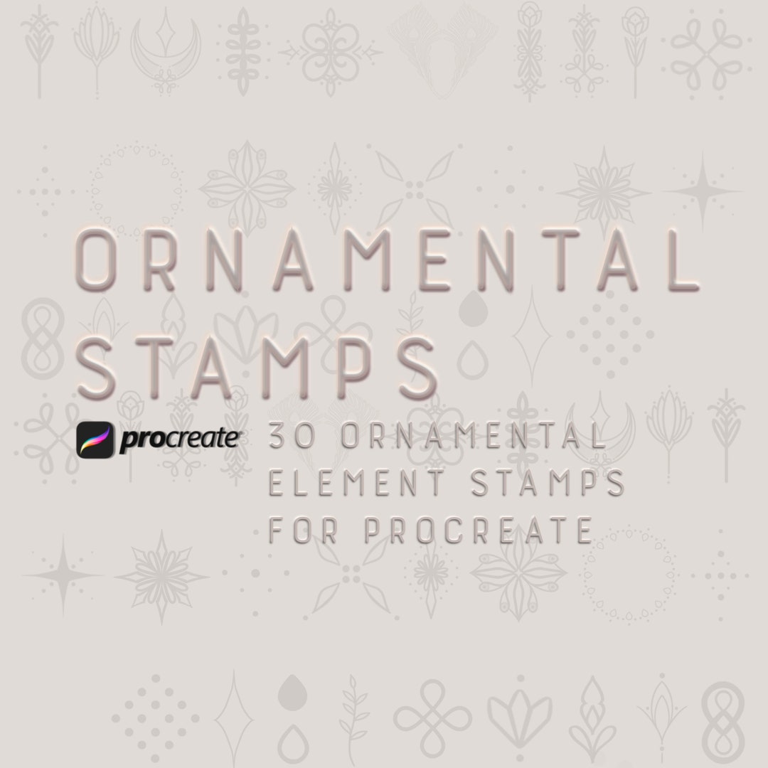 Ornamental Stamp Brushes for Procreate - Etsy