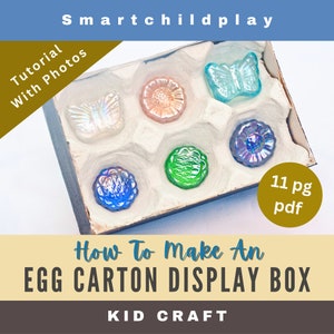 How To Make Egg Carton Display Box / Kid Crafts Printable / Spring Summer Winter / Teacher Homeschool Resource